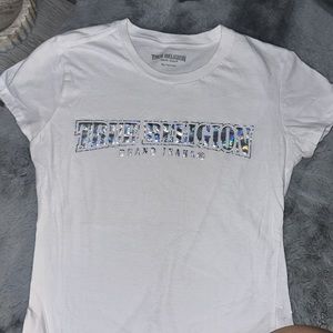 White true religion short sleeved shirt!!